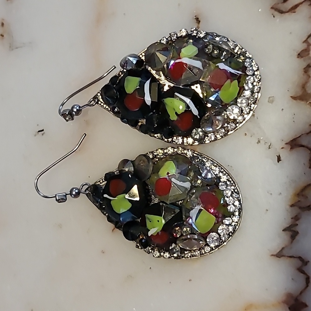 Elegant Multicolor Teardrop Earrings